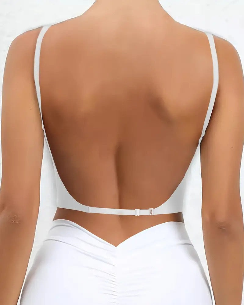 U Shaped Backless Seamless Wire Free Push Up Bra