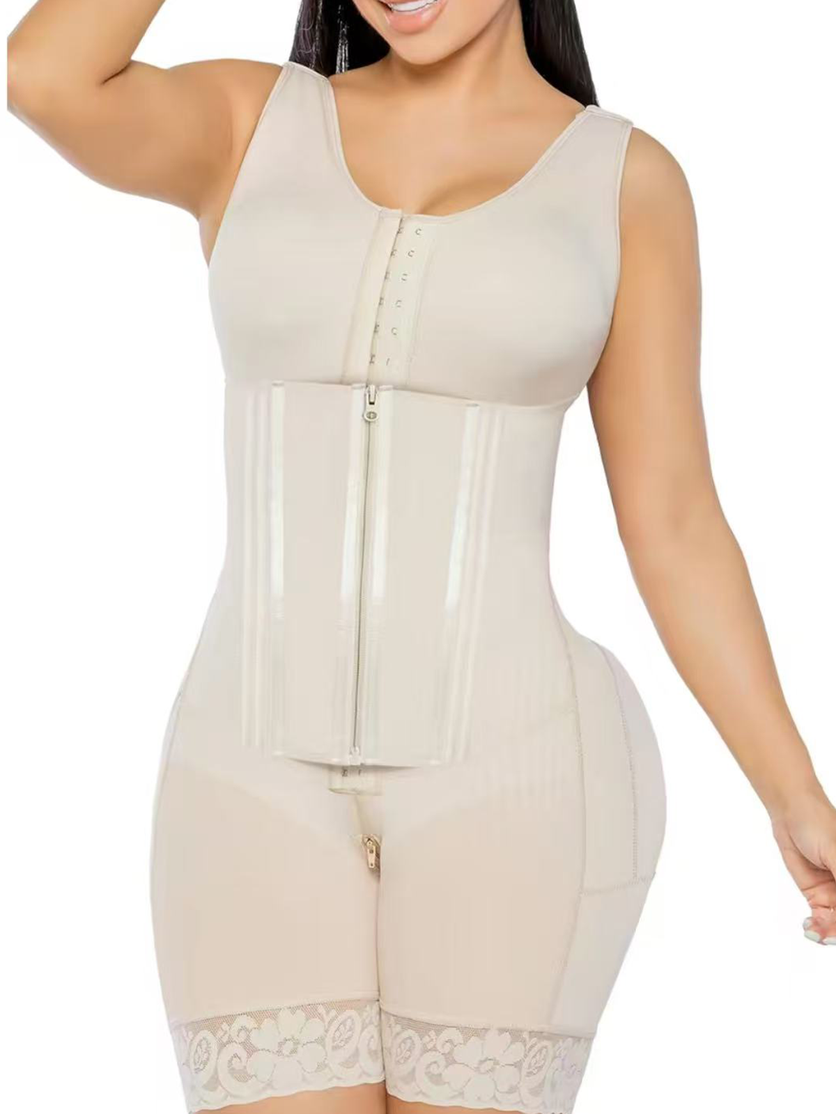 Fajas Colombianas Mesh Panel Waist Trainer Body Shaper