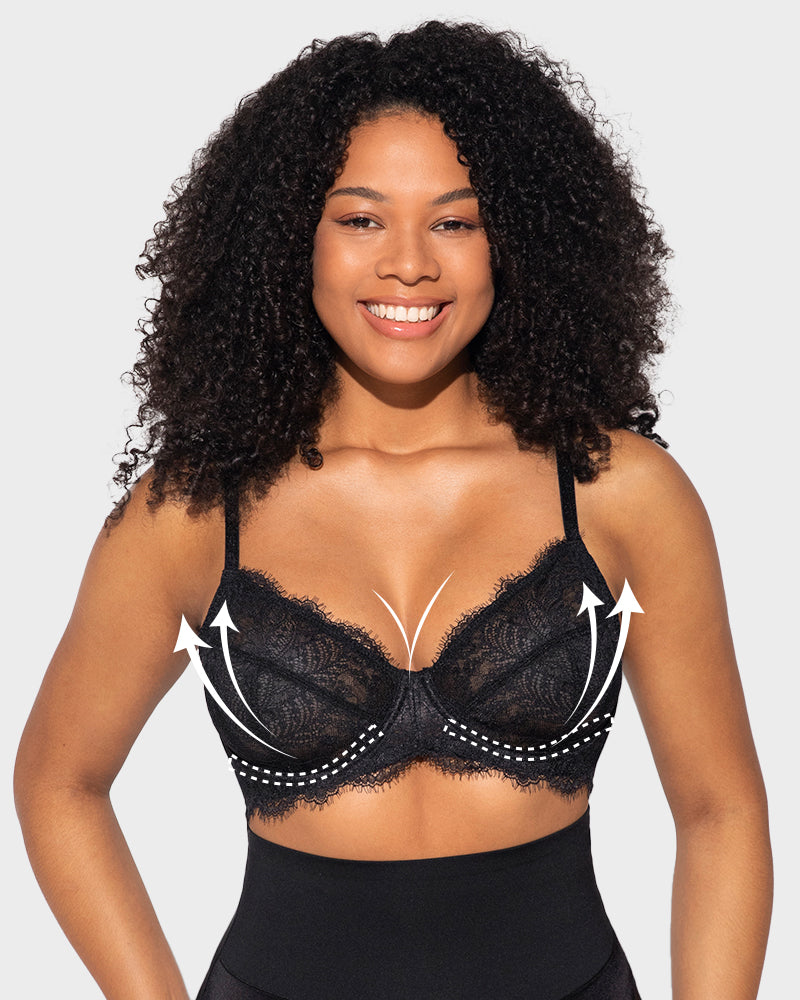Ultra-Light Lace Underwire Push-Up Bra