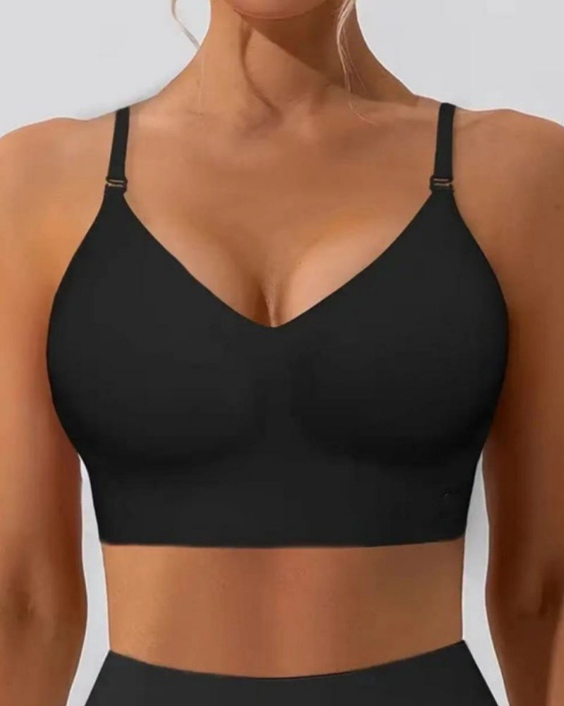 U Shaped Backless Seamless Wire Free Push Up Bra