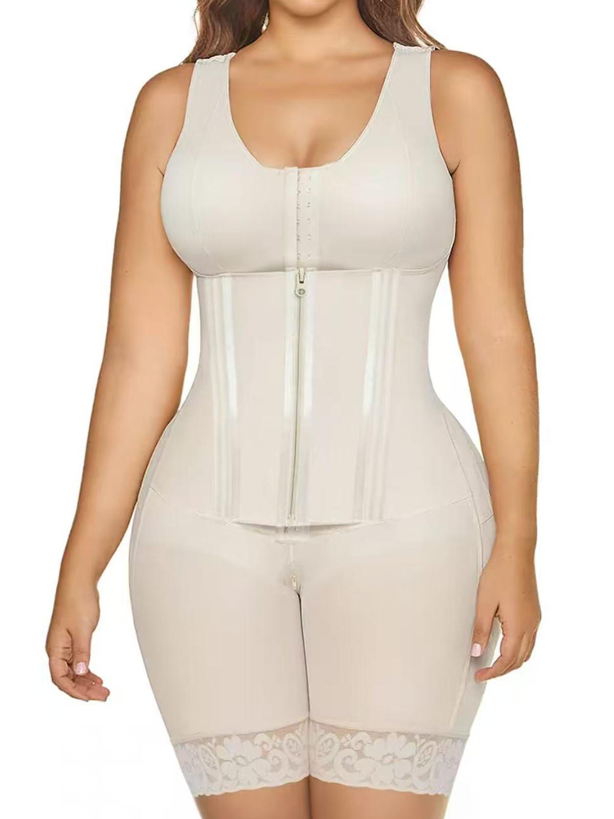 Fajas Colombianas Mesh Panel Waist Trainer Body Shaper